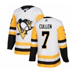 Adidas Pittsburgh Penguins #7 Matt Cullen Authentic White Away NHL Jersey