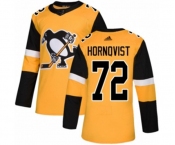 Adidas Pittsburgh Penguins #72 Patric Hornqvist Premier Gold Alternate NHL Jersey