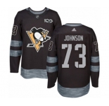 Adidas Pittsburgh Penguins #73 Jack Johnson Authentic Black 1917-2017 100th Anniversary NHL Jersey