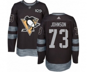 Adidas Pittsburgh Penguins #73 Jack Johnson Authentic Black 1917-2017 100th Anniversary NHL Jersey