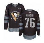 Adidas Pittsburgh Penguins #76 Calen Addison Authentic Black 1917-2017 100th Anniversary NHL Jersey