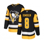 Adidas Pittsburgh Penguins #8 Brian Dumoulin Authentic Black Home NHL Jersey