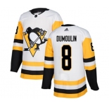 Adidas Pittsburgh Penguins #8 Brian Dumoulin Authentic White Away NHL Jersey