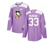 Men Adidas Pittsburgh Penguins #33 Greg McKegg Purple Authentic Fights Cancer Stitched NHL Jersey