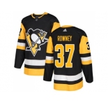 Men Adidas Pittsburgh Penguins #37 Carter Rowney Black Home Authentic Stitched NHL Jersey