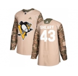 Men Adidas Pittsburgh Penguins #43 Conor Sheary Camo Authentic 2017 Veterans Day Stitched NHL Jersey