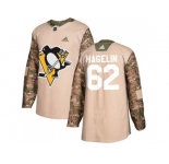 Men Adidas Pittsburgh Penguins #62 Carl Hagelin Camo Authentic 2017 Veterans Day Stitched NHL Jersey