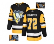 Men Adidas Pittsburgh Penguins #72 Patric Hornqvist Black Home Authentic Fashion Gold Stitched NHL Jersey