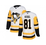 Men Adidas Pittsburgh Penguins #81 Phil Kessel White Road Authentic Stitched NHL Jersey