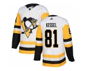 Men Adidas Pittsburgh Penguins #81 Phil Kessel White Road Authentic Stitched NHL Jersey