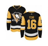 Men's Adidas Pittsburgh Penguins #16 Eric Fehr Authentic Black Home NHL Jersey