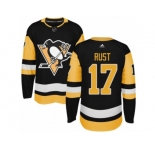Men's Adidas Pittsburgh Penguins #17 Bryan Rust Authentic Black Home NHL Jersey