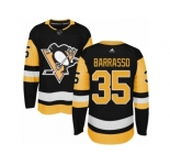 Men's Adidas Pittsburgh Penguins #35 Tom Barrasso Authentic Black Home NHL Jersey