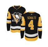 Men's Adidas Pittsburgh Penguins #4 Justin Schultz Authentic Black Home NHL Jersey