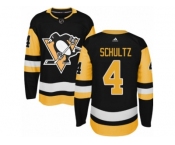 Men's Adidas Pittsburgh Penguins #4 Justin Schultz Authentic Black Home NHL Jersey