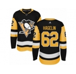 Men's Adidas Pittsburgh Penguins #62 Carl Hagelin Authentic Black Home NHL Jersey