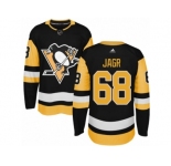 Men's Adidas Pittsburgh Penguins #68 Jaromir Jagr Authentic Black Home NHL Jersey