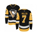 Men's Adidas Pittsburgh Penguins #7 Joe Mullen Authentic Black Home NHL Jersey