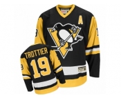 Men's CCM Pittsburgh Penguins #19 Bryan Trottier Premier Black Throwback NHL Jersey