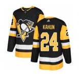 Men's Penguins #24 Dominik Kahun Black Home Authentic Stitched Hockey Jersey