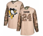 Men's Penguins #24 Dominik Kahun Camo Authentic 2017 Veterans Day Stitched Hockey Jersey