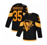 Men's Penguins #35 Tom Barrasso Black 2019 Stadium Series Stitched Hockey Jersey