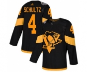 Men's Penguins #4 Justin Schultz Black 2019 Stadium Series Stitched Hockey Jersey