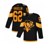 Men's Penguins #62 Carl Hagelin Black 2019 Stadium Series Stitched Hockey Jersey