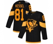 Men's Penguins #81 Phil Kessel Black 2019 Stadium Series Stitched Hockey Jersey