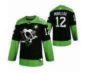 Men's Pittsburgh Penguins #12 Patrick Marleau Green Hockey Fight nCoV Limited Hockey Jersey