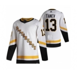 Men's Pittsburgh Penguins #13 Brandon Tanev White 2020-21 Reverse Retro Alternate Hockey Jersey