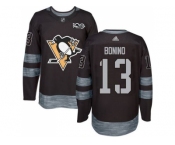 Men's Pittsburgh Penguins #13 Nick Bonino Black 1917-2017 100th Anniversary Stitched NHL Jersey