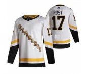 Men's Pittsburgh Penguins #17 Bryan Rust White 2020-21 Reverse Retro Alternate Hockey Jersey