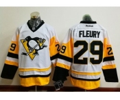 Men's Pittsburgh Penguins #29 Andre Fleury White New Away Stitched NHL Jersey