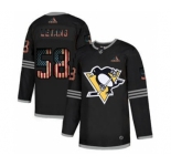 Men's Pittsburgh Penguins #58 Kris Letang Black USA Flag Limited Hockey Jersey