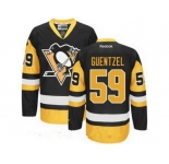 Men's Pittsburgh Penguins #59 Jake Guentzel Black Third Stitched NHL Jersey