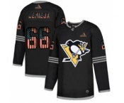 Men's Pittsburgh Penguins #66 Mario Lemieux Black USA Flag Limited Hockey Jersey