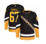 Men's Pittsburgh Penguins #67 Rickard Rakell Black 2021-2022 Stitched Jersey