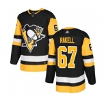 Men's Pittsburgh Penguins #67 Rickard Rakell Black Alternate Authentic Stitched NHL Jersey