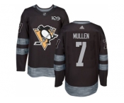 Men's Pittsburgh Penguins #7 Joe Mullen Black 1917-2017 100th Anniversary Stitched NHL Jersey