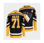 Men's Pittsburgh Penguins #71 Evgeni Malkin Black 2022-23 Reverse Retro Stitched Jersey