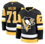 Men's Pittsburgh Penguins #71 Evgeni Malkin Black 2024-25 Home Stitched Hockey Jersey