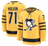 Men's Pittsburgh Penguins #71 Evgeni Malkin Gold 2025 Alternate Stitched Hockey Jersey