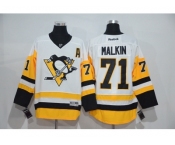Men's Pittsburgh Penguins #71 Evgeni Malkin White New Away Stitched NHL Jersey