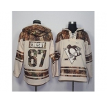 Men's Pittsburgh Penguins #87 Sidney Crosby Cream Camo Stitched NHL Jersey
