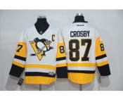 Men's Pittsburgh Penguins #87 Sidney Crosby White New Away Stitched NHL Jersey