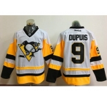 Men's Pittsburgh Penguins #9 Pascal Dupuis White New Away Stitched NHL Jersey