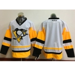 Men's Pittsburgh Penguins Blank White New Away Stitched NHL Jersey