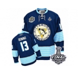 Men's Reebok Pittsburgh Penguins #13 Nick Bonino Authentic Navy Blue Third Vintage 2017 Stanley Cup Final NHL Jersey.