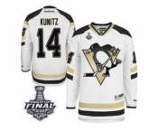 Men's Reebok Pittsburgh Penguins #14 Chris Kunitz Authentic White 2014 Stadium Series 2017 Stanley Cup Final NHL Jersey